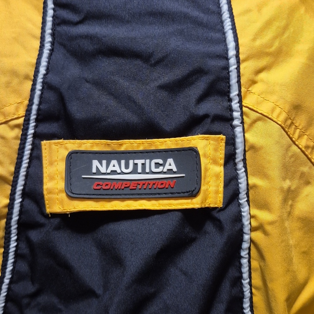 Vtg 90s Nautica Competition Men’s Sz S Sleeve Coat Jacket reversible Stow Hood - Picture 7 of 16